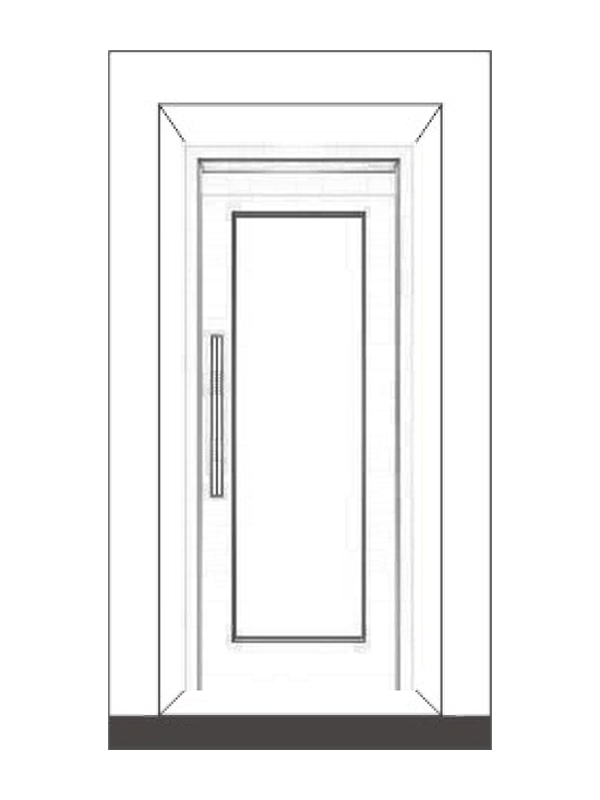 Manually Woodgrain Passenger Lift Door