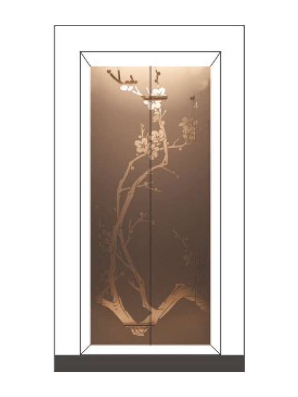 Rose Gold Elevator Cabin Decoration