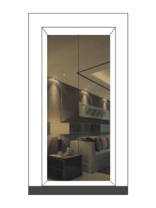 Woodgrain Elevator Car Interior