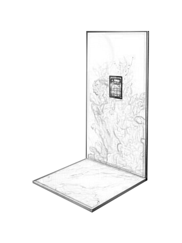 Blue Elevator Interior Wall Panel