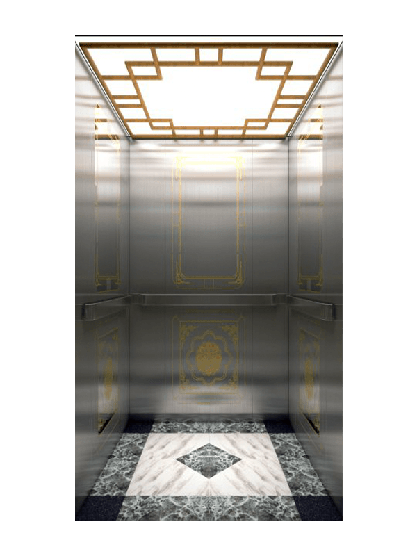 Etched Stainless Steel Elevator Interior