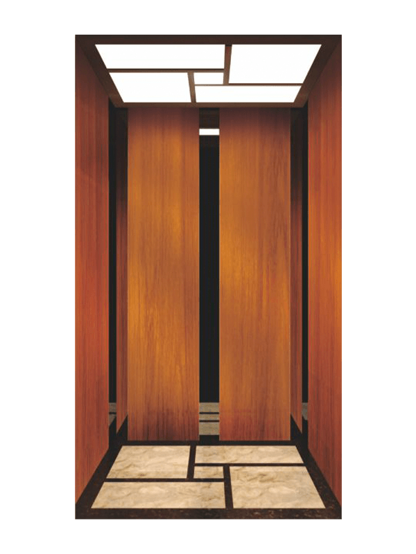 Woodgrain Elevator Car Interior
