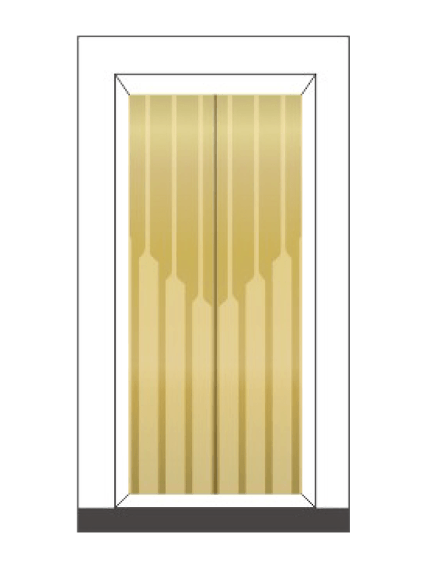 Golden Luxury Elevator Cabin Interior
