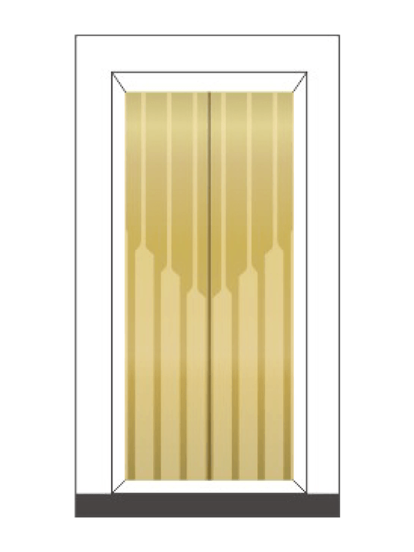 Golden Luxury Elevator Cabin Interior