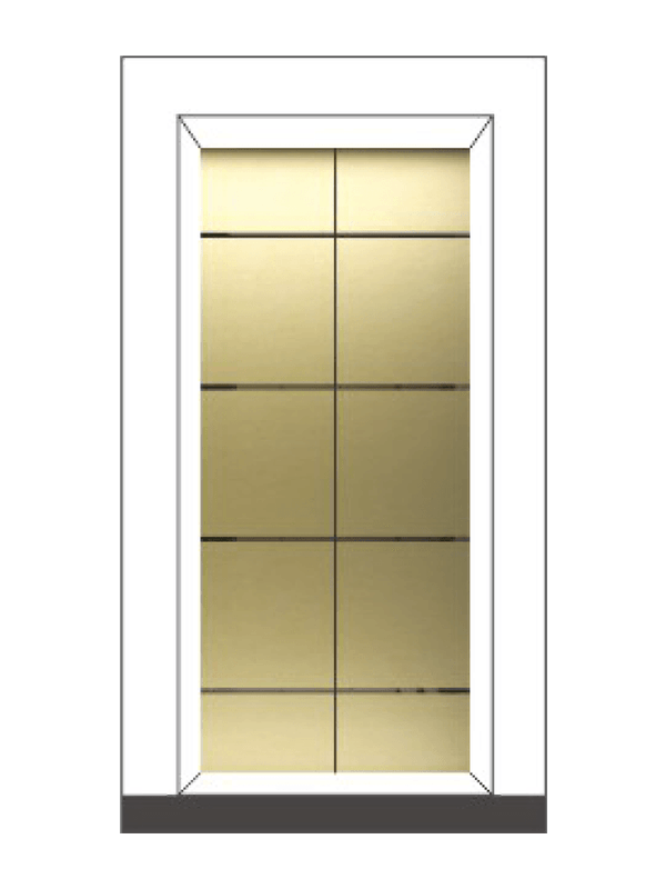 Black Titanium Stainless Steel Passenger Lift Interior Decoration